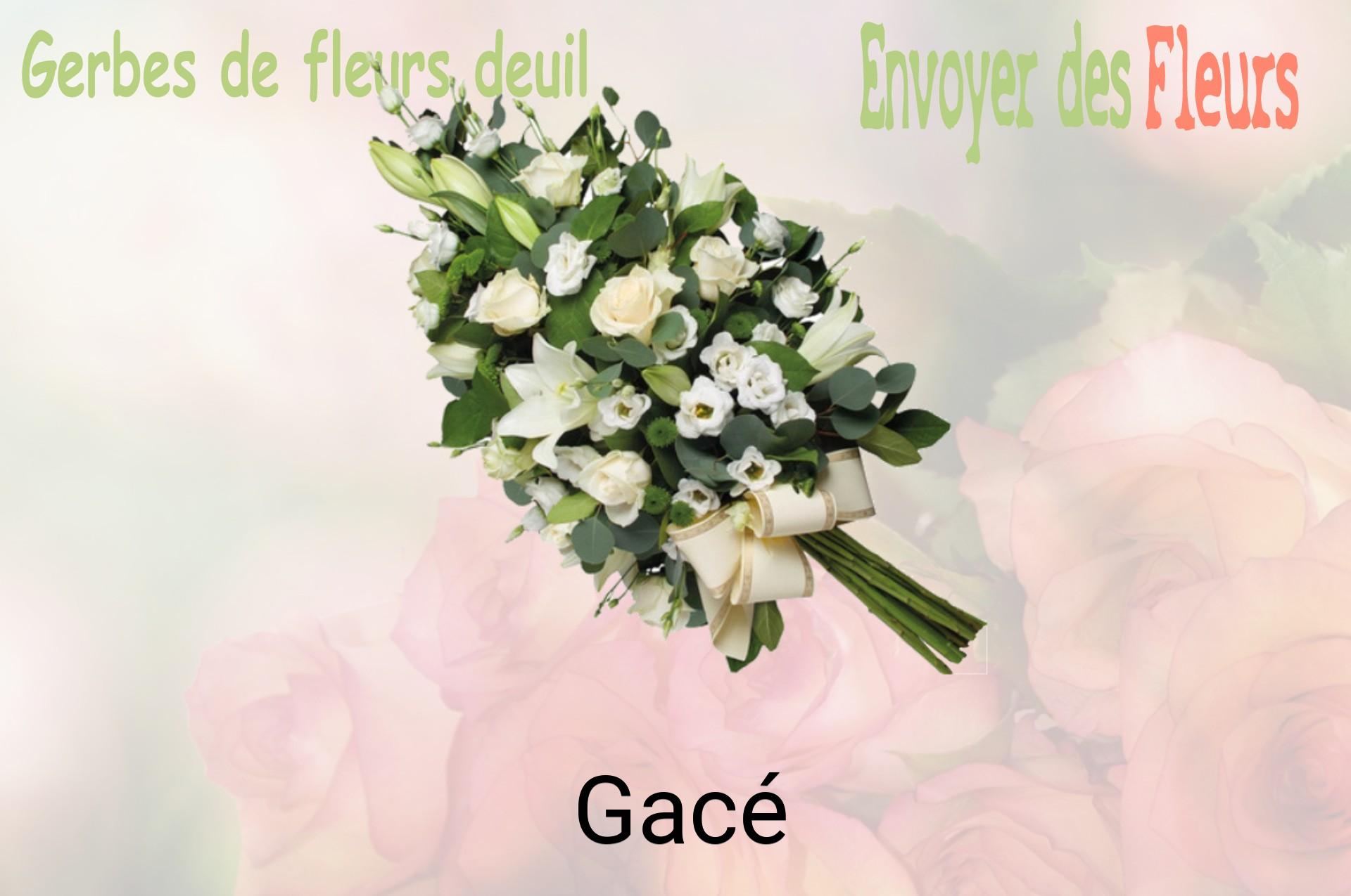 Gerbe de fleurs de deuil livrée à Gacé